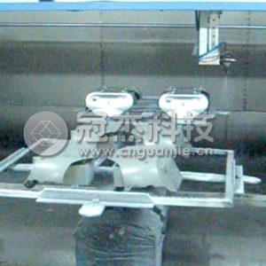 音箱外壳涂装生产线面漆喷涂工艺环节实拍