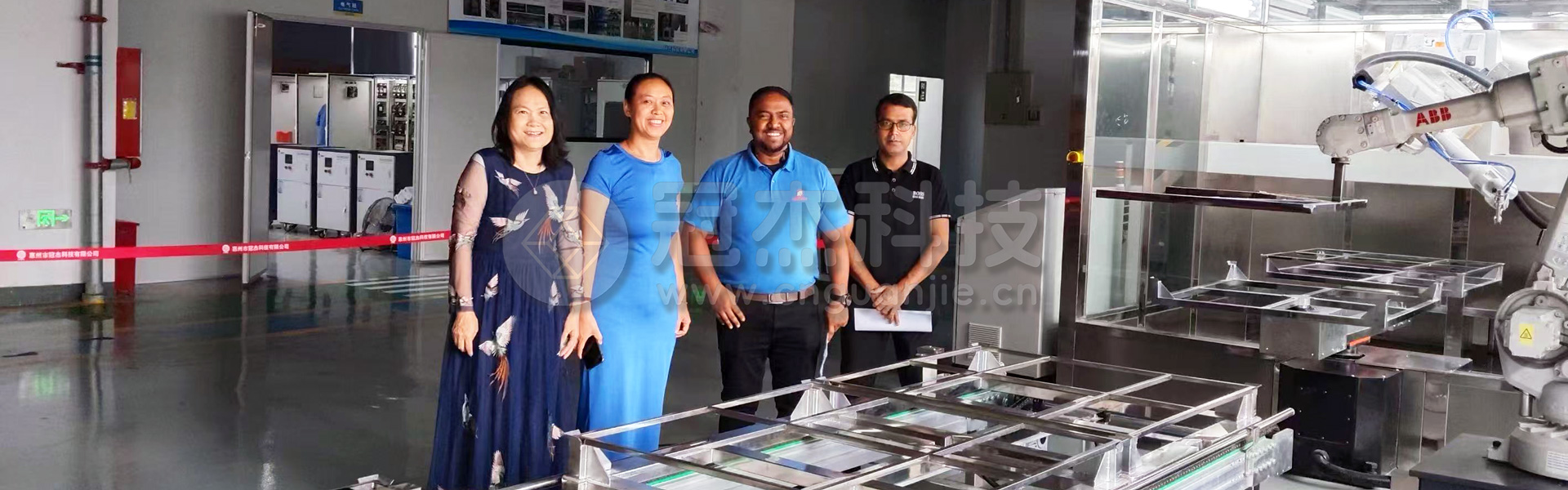 孟加拉人民共和国客户到访冠杰科技惠州工厂 就电动车涂装线项目达成初步合作意向